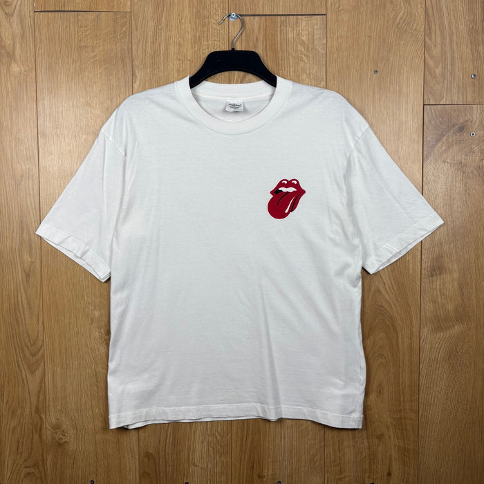 Rolling Stones Tongue Logo Graphic T Shirt White Medium Band Merchandise