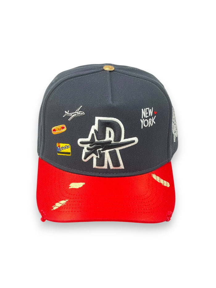 ROUGHPLAY (NAVY/RED) NYC SNAPBACK