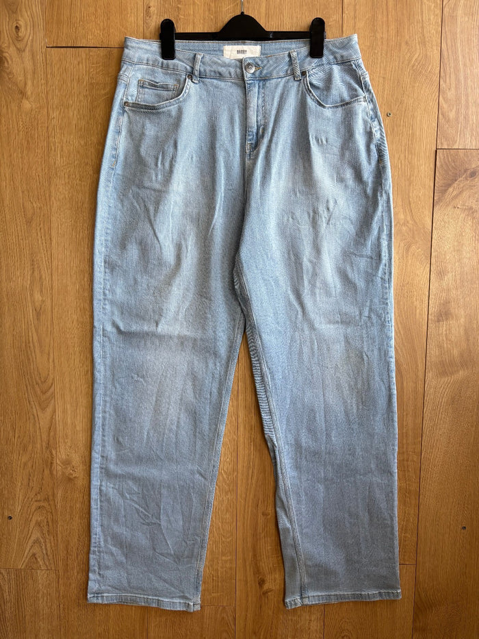 Route One Baggy Jeans Light Wash Wide Leg Denim Jeans Blue Men's