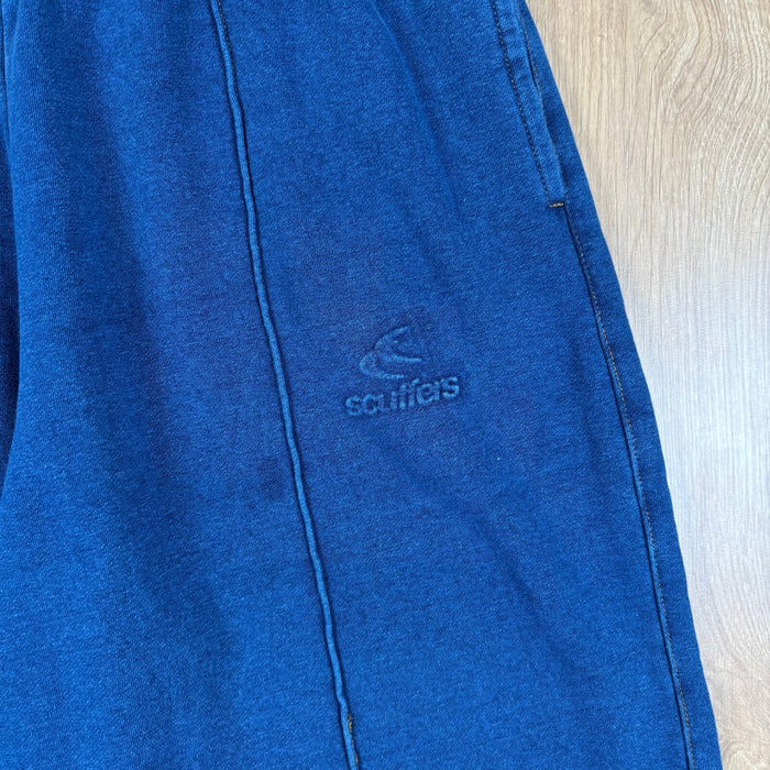 Scuffers Blue Washed Wide Leg Sweatpants Baggy Heavyweight Size M