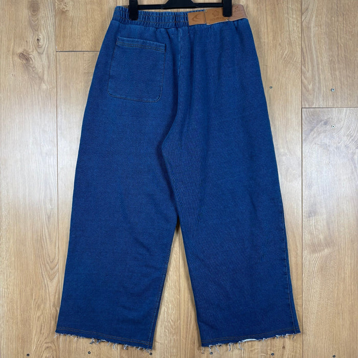 Scuffers Blue Washed Wide Leg Sweatpants Baggy Heavyweight Size M