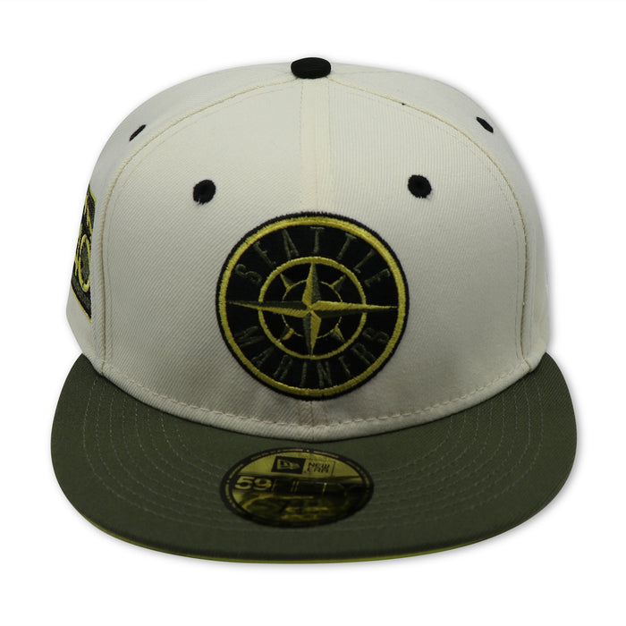 SEATTLE MARINERS (OFF-WHITE)(40TH ANNIVERSARY) NEW ERA 59FIFTY FITTED (YELLOW UNDER VISOR)