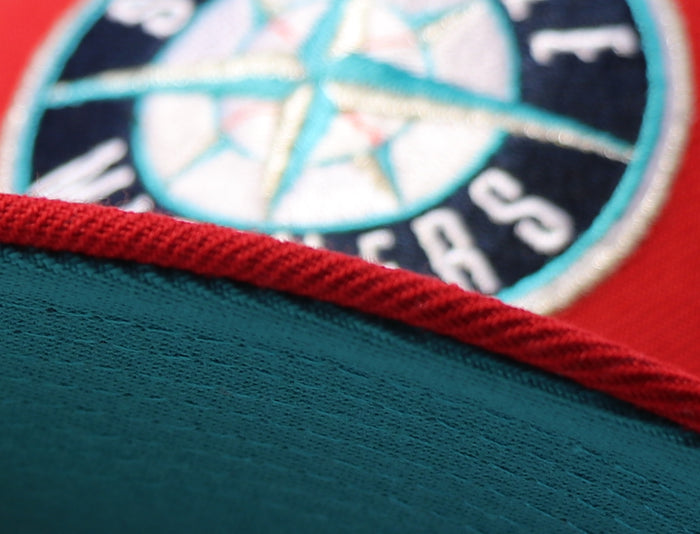 SEATTLE MARINERS (RED) (2001 ALLSTARGAME) NEW ERA 59FIFTY FITTED (AQUA UNDER VISOR)