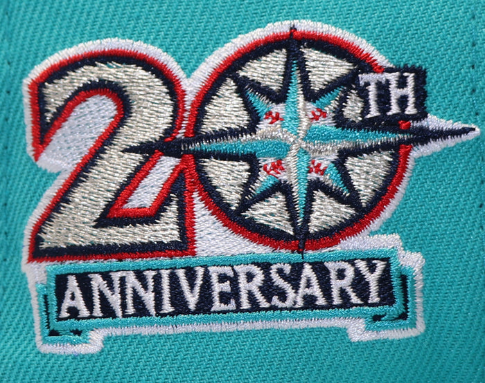 SEATTLE MARINERS (TEAL) (20TH ANNIVERSARY) NEW ERA 59FIFTY FITTED (RED UNDER VISOR)