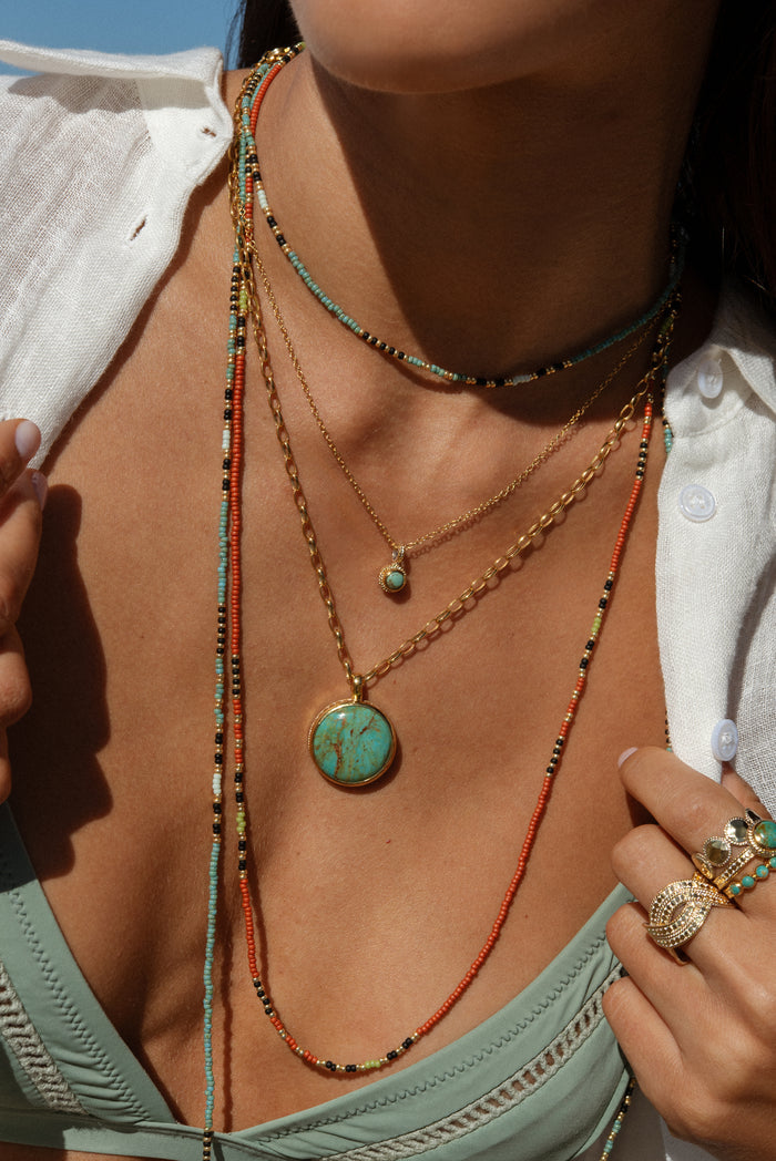 Shinga Beaded Necklace - 28”