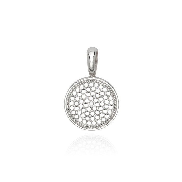 Silver Dotted Removable Pendant - Engravable