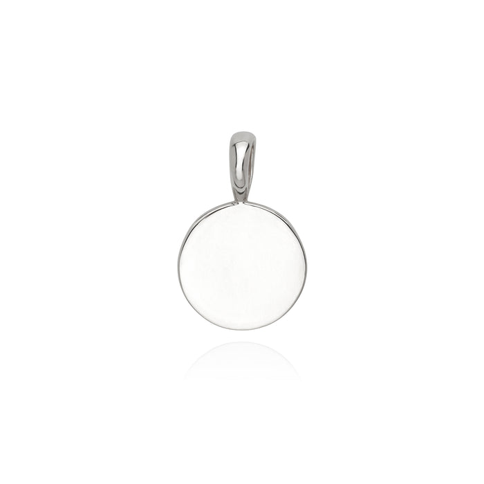 Silver Dotted Removable Pendant - Engravable