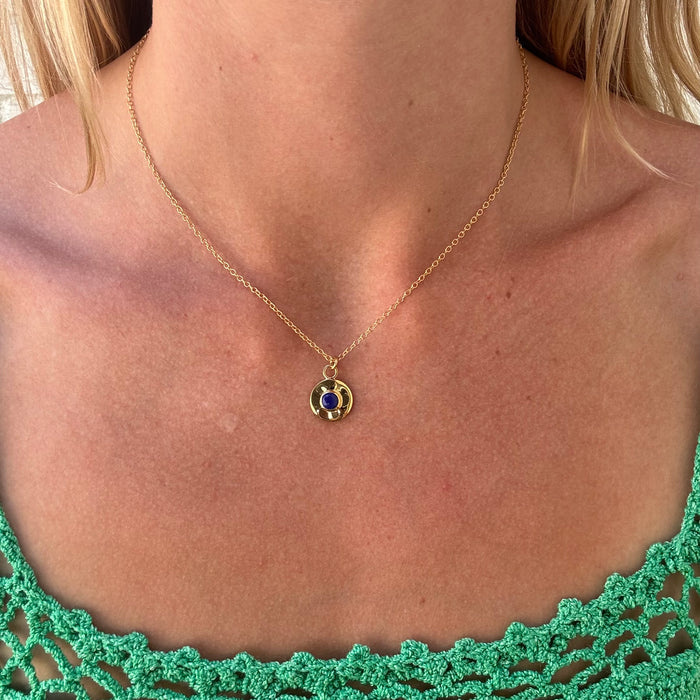 Sodalite Disc Necklace