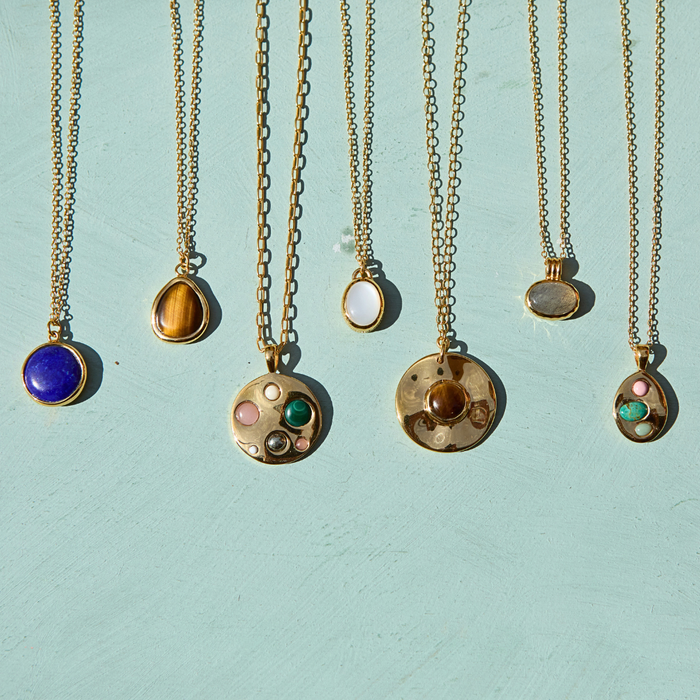 Sodalite Disc Necklace