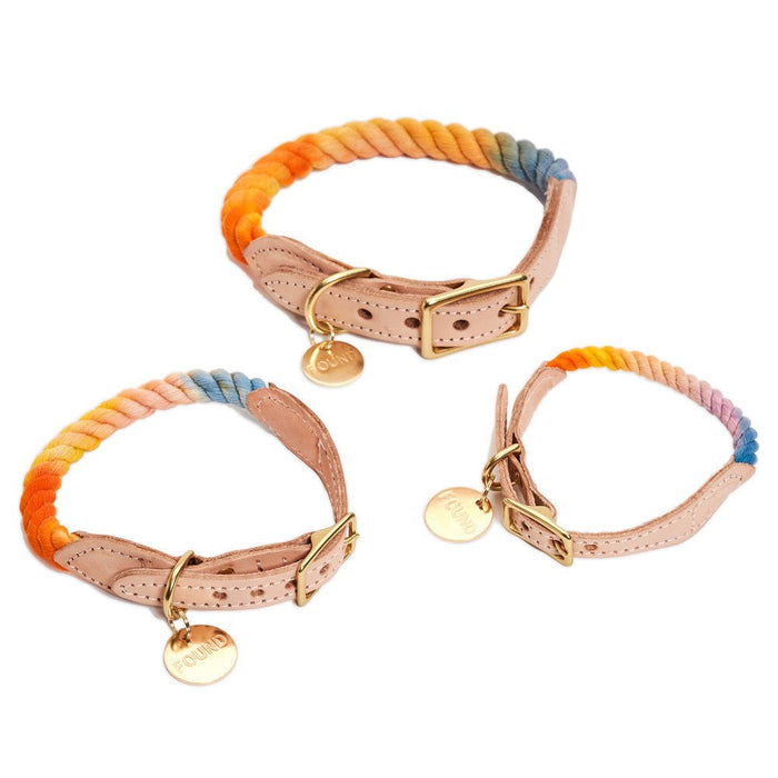 Soleil Cotton Rope Cat & Dog CollarDog CollarsFound My AnimalXS