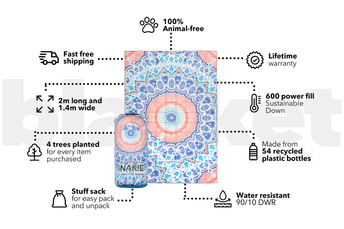 Sound of Summer - Sustainable Down Puffy Blanket