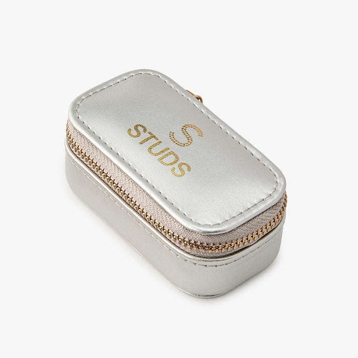 jewelry box with zipper closure color:null|silver