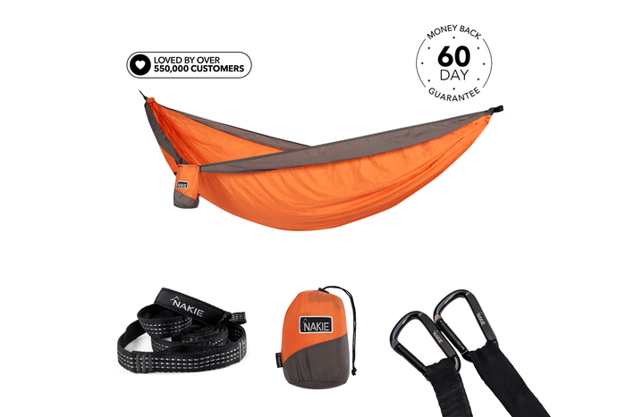 Sunburnt Orange -  Recycled Hammock with Straps