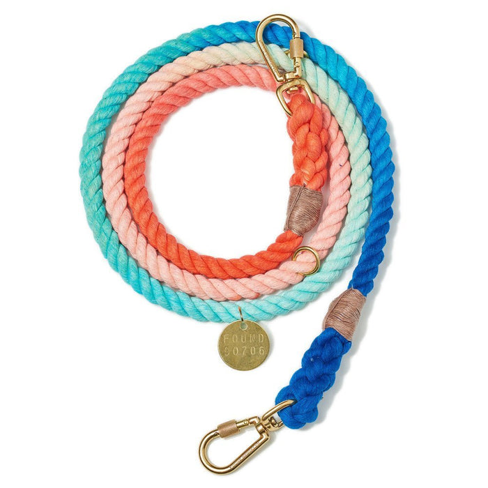 Sweet Pea Ombre Cotton Rope Dog Leash, Adjustable | Found My AnimalShop LeashesFound My AnimalS