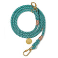 Teal Upcycled Rope Dog Leash, Adjustable - Found My AnimalShop LeashesFound My AnimalS
