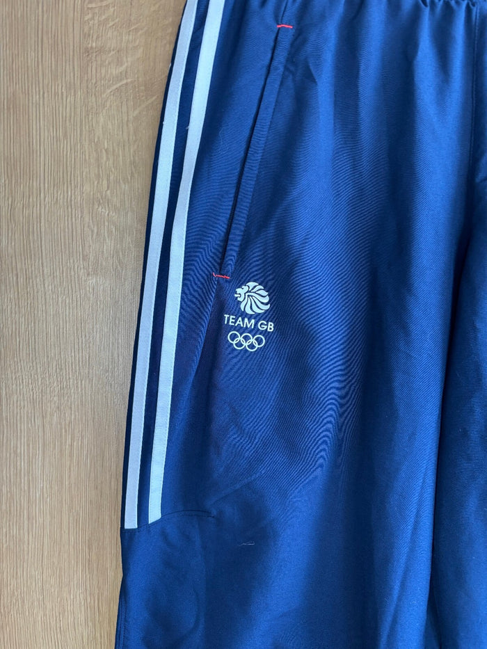 Adidas Team GB ClimaLite Tracksuit Bottoms Navy Olympic Track Pants UK 32"