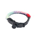 The Dioji Cotton Rope Cat & Dog Collar – Matte Black HardwareDog CollarsFound My AnimalXS