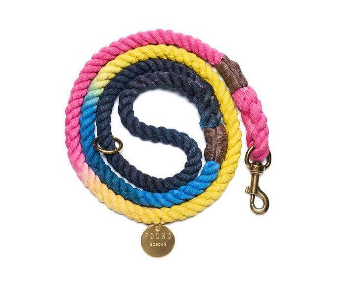 The Kuma Ombre Cotton Rope Dog Leash, Standard| Bolt SnapsShop LeashesFound My AnimalS