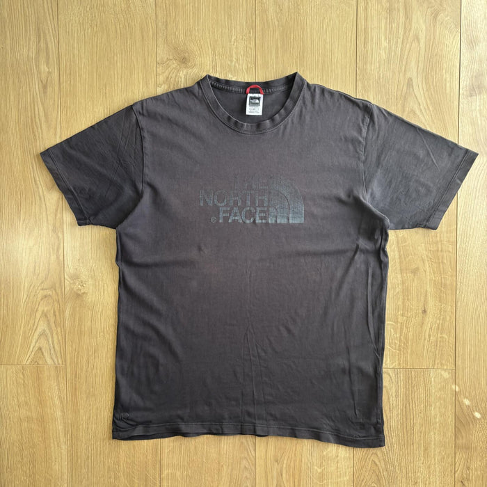 The North Face Centre Logo T Shirt Charcoal Grey Outdoor Streetwear M
