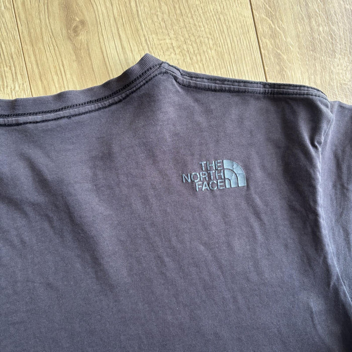 The North Face Centre Logo T Shirt Charcoal Grey Outdoor Streetwear M