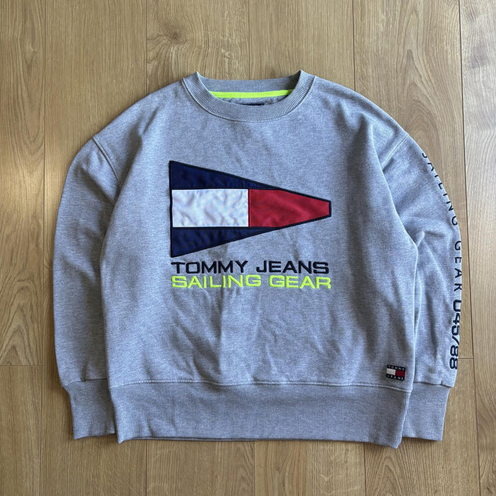 Tommy Jeans Sailing Gear sweatshirt grey big logo