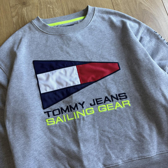 Tommy Jeans Sailing Gear sweatshirt grey big logo