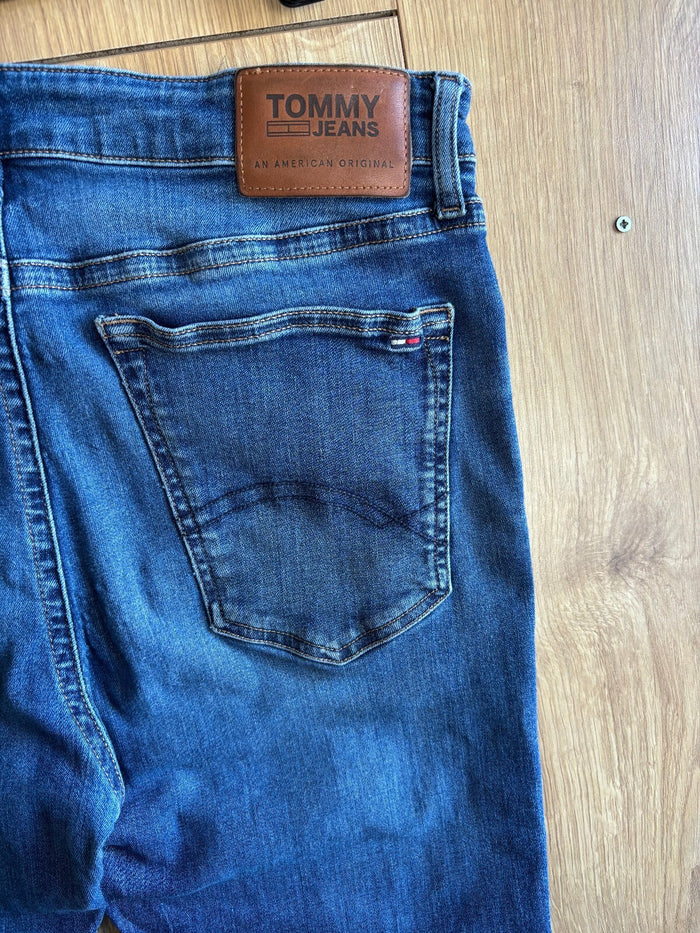 Tommy Jeans Simon Skinny Blue Jeans W34 L30 Stretch Denim