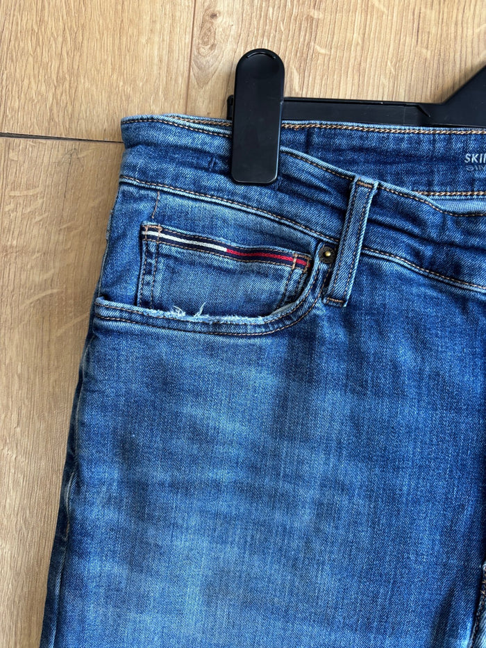 Tommy Jeans Simon Skinny Blue Jeans W34 L30 Stretch Denim