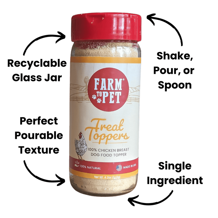 Treat Topper Chicken Dog Food Topper | Healthy Meal Supplement for DogsDog TreatsFound My Animal