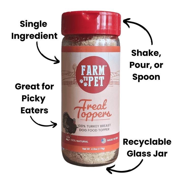 Treat Topper Turkey Dog Food Topper | Healthy Meal Supplement for DogsDog TreatsFound My Animal