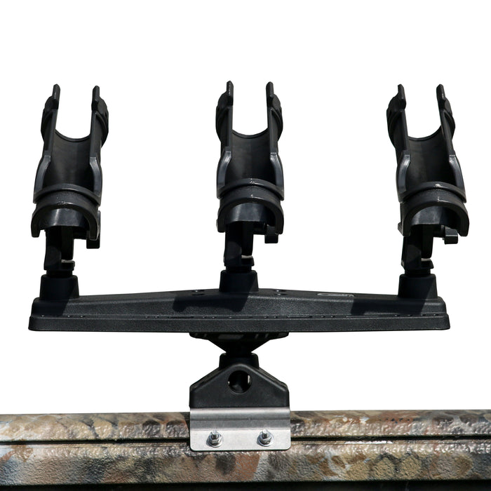 Tripple Rod Holder With Carriage Bolt Bracket