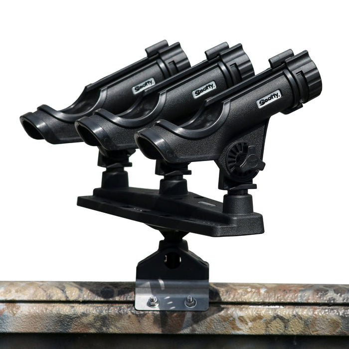 Tripple Rod Holder With Carriage Bolt Bracket