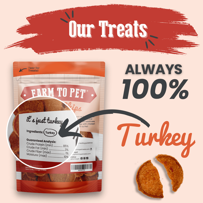 Turkey Chips for Dogs | All-Natural Single-Ingredient Healthy Dog TreatsDog TreatsFound My AnimalStandard 4oz