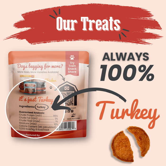 Turkey Chips Snack Pack Bundles | Low Allergen Treats for TrainingDog TreatsFound My Animal6 Pack
