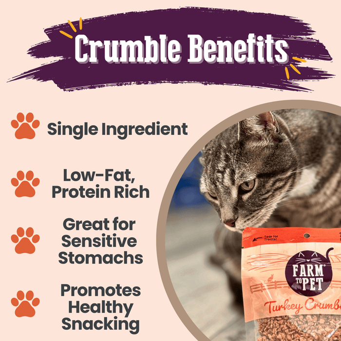 Turkey Crumbles for Cats | Grain-Free Cat TreatsCat TreatsFound My Animal