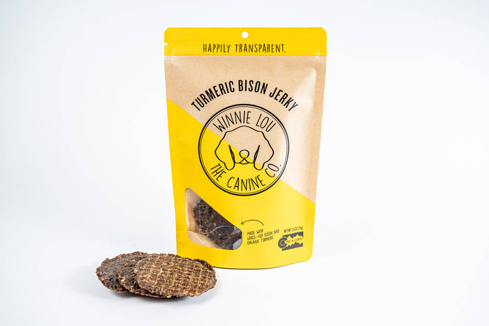 Turmeric Bison Jerky - Winnie Lou - The Canine CompanyDog TreatsFound My Animal