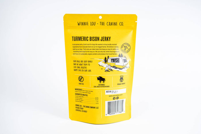 Turmeric Bison Jerky - Winnie Lou - The Canine CompanyDog TreatsFound My Animal