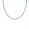 Turquoise Beaded Necklace - 15-17"