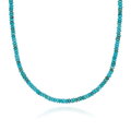 Turquoise Beaded Necklace - Gold