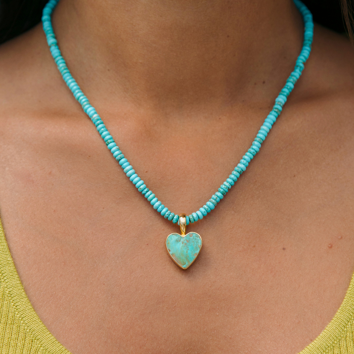 Turquoise Heart Removable Pendant