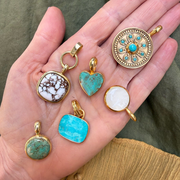 Turquoise Heart Removable Pendant