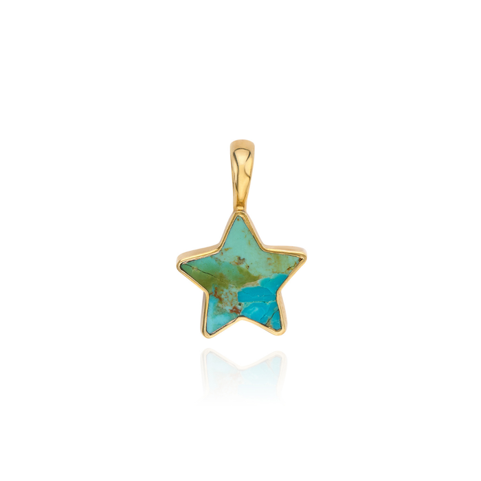 Turquoise Star Charm - Medium