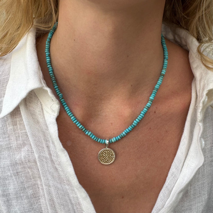 Two Tone Dotted Removable Pendant - Engravable