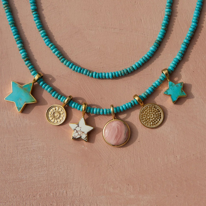 Two Tone Dotted Removable Pendant - Engravable