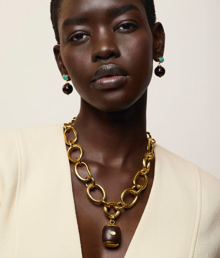 Umbria Earrings in Tiger's Eye