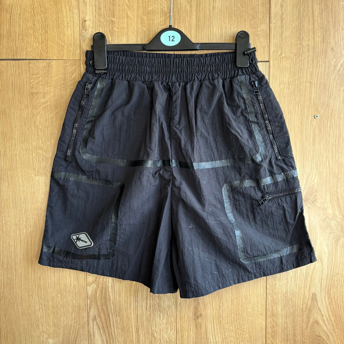 Unknown Mainline Collection Tech Shorts Black Utility Zip Shorts Size M