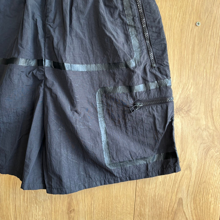Unknown Mainline Collection Tech Shorts Black Utility Zip Shorts Size M