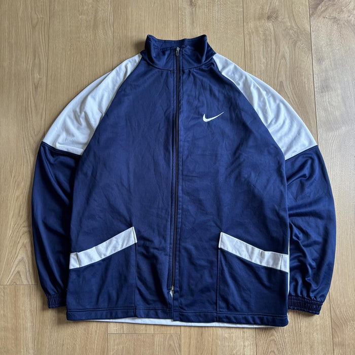 Nike Vintage Track Jacket Navy White Swoosh Full Zip