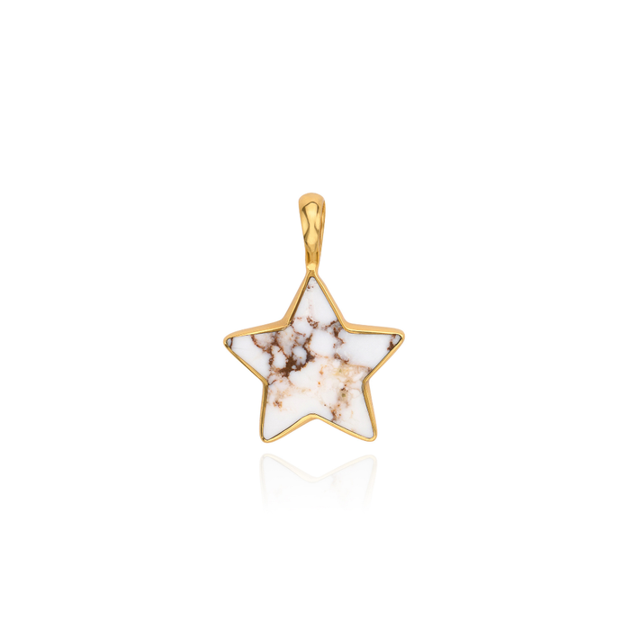 White Buffalo Star Charm - Medium