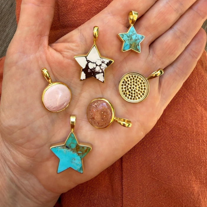 White Buffalo Star Charm - Medium